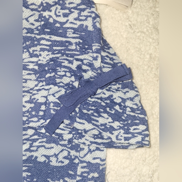 Neon Buddha Blue Patterned Dress Sustainable Eco Friendly Size Medium Bow - Picture 5 of 8